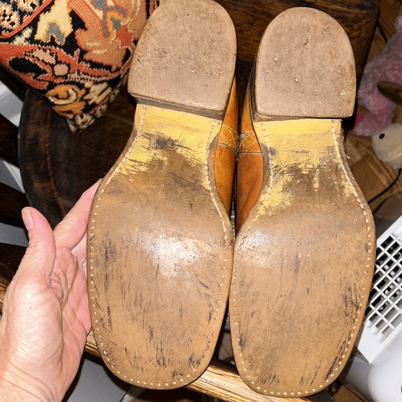 RARE VINTAGE Sz 9.5 CAMPUS long horn stitch 13.5” tall boots Brown leather - Picture 11 of 11